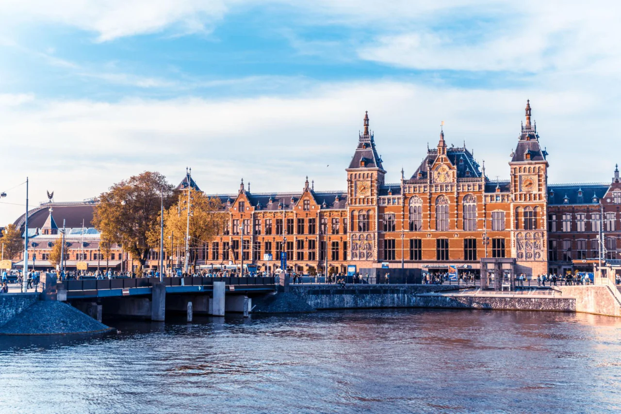 Amsterdam canals, bridges and historic canal houses