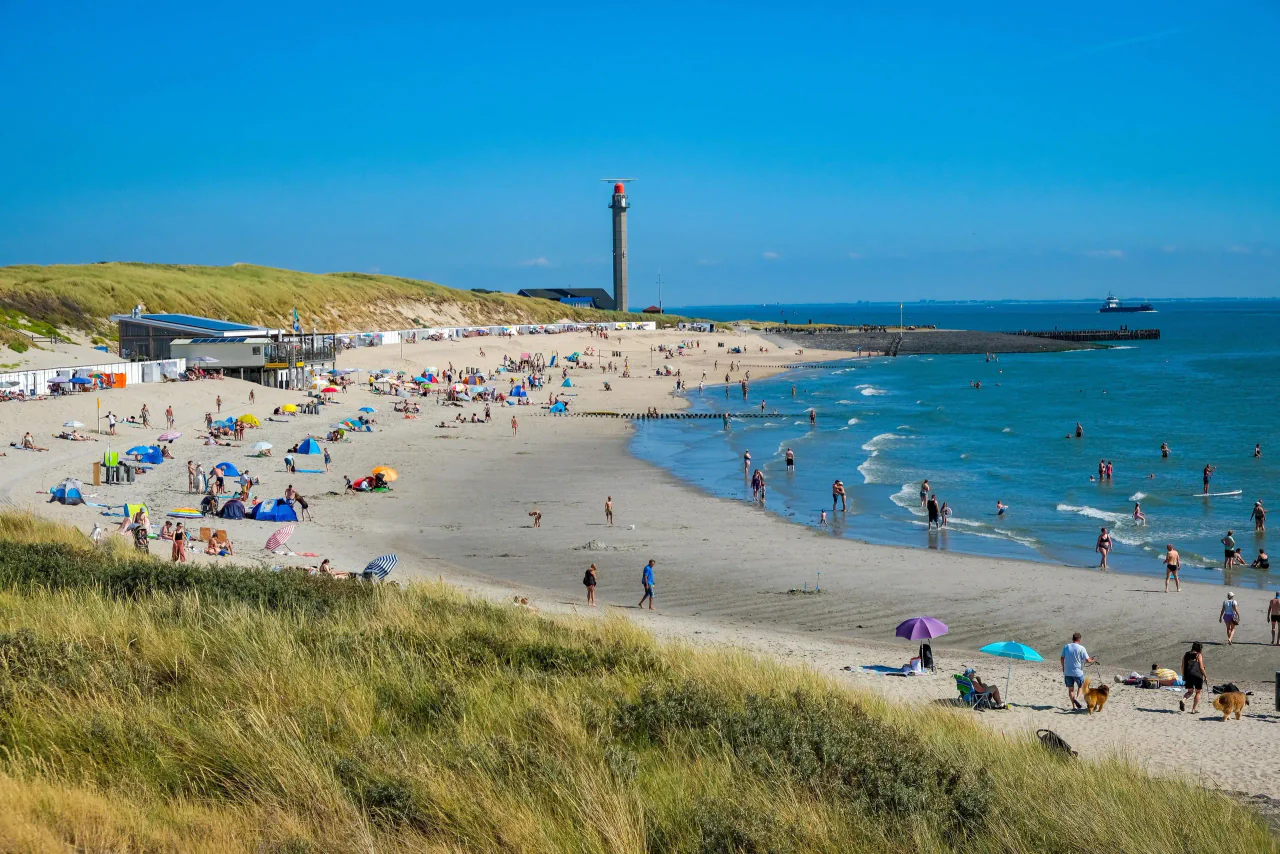 Coastal view around Hook of Holland in the Netherlands