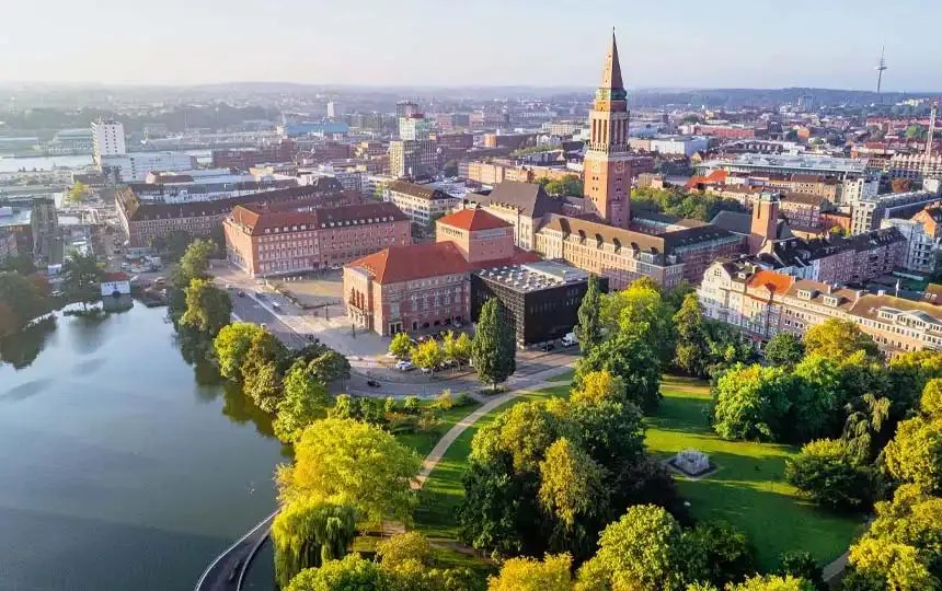 Kiel waterfront and ferry port