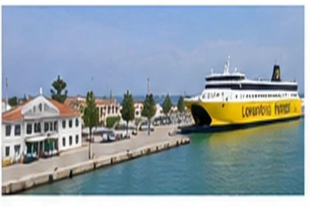 Kyllini ferry port with Levante Ferries vessel