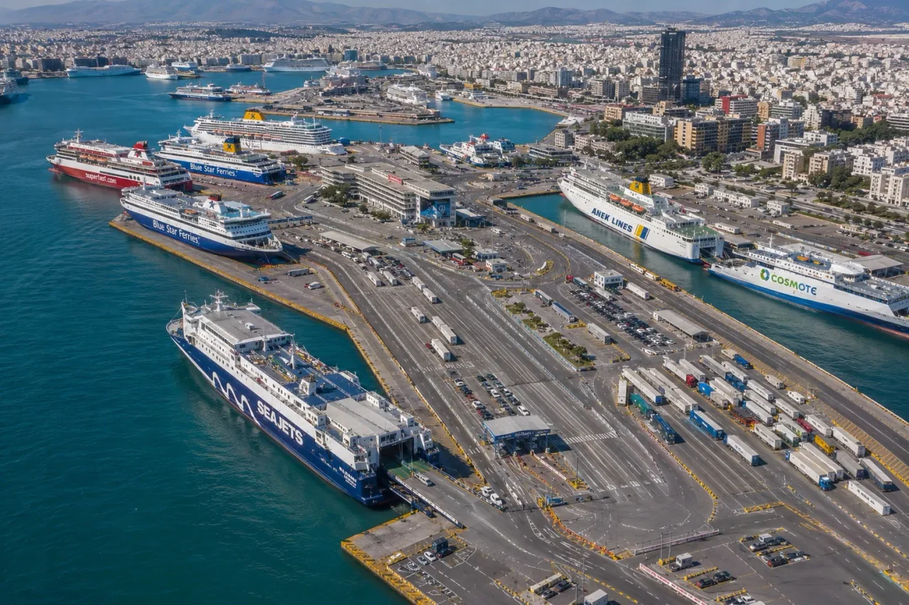 Piraeus harbour in Greece