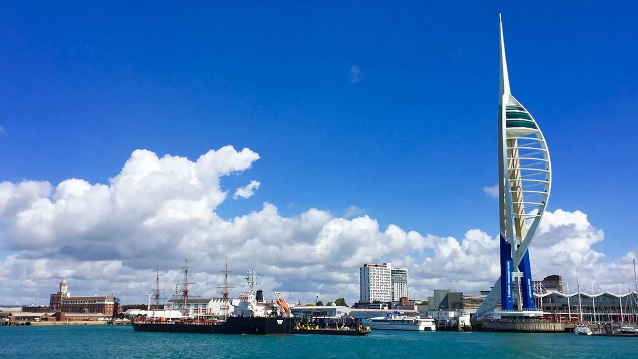 Portsmouth ferry port and waterfront