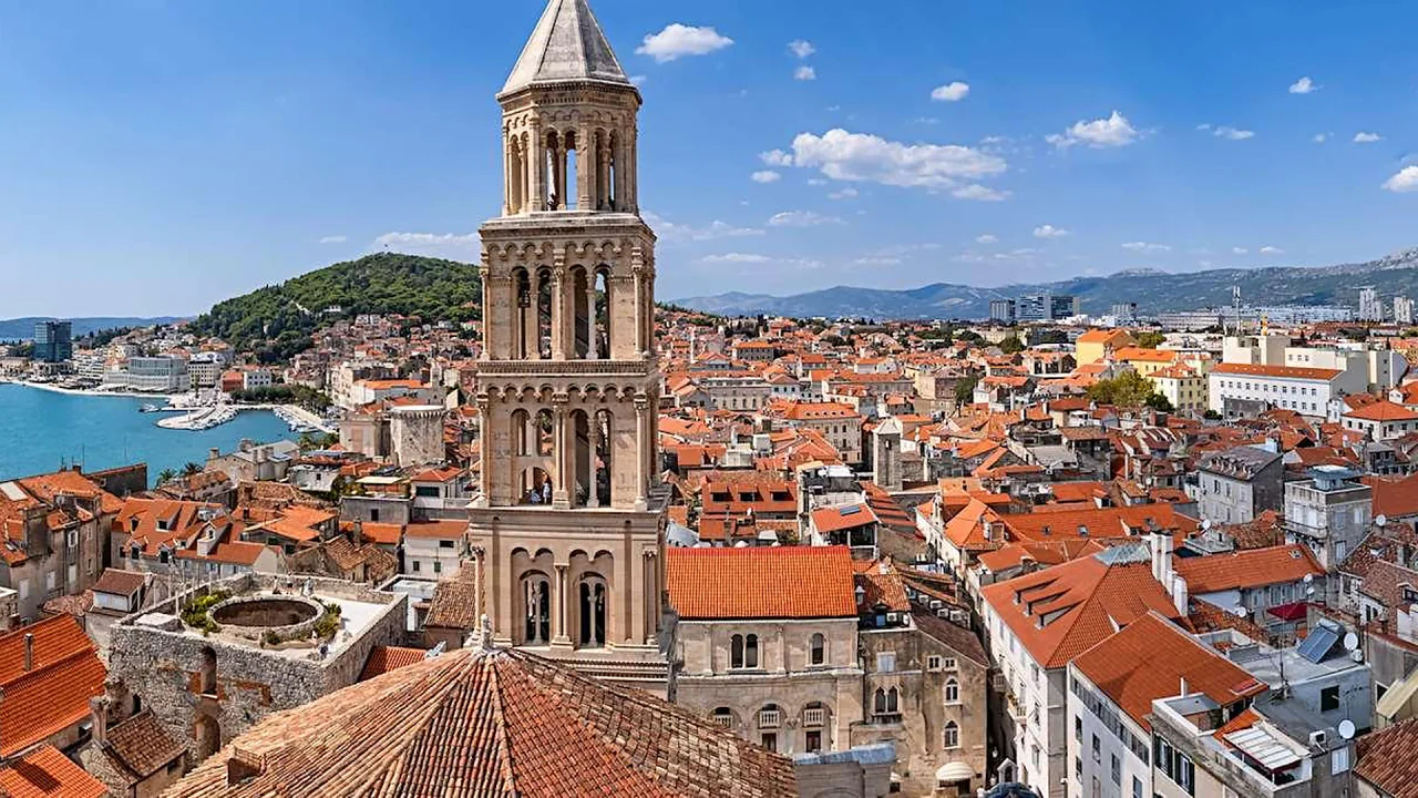 Split waterfront and harbour in Croatia