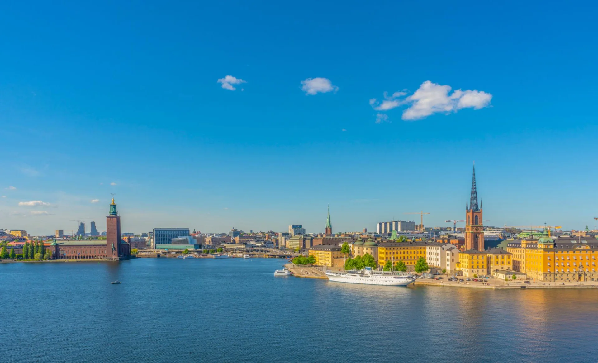 Stockholm waterfront and city skyline in Sweden