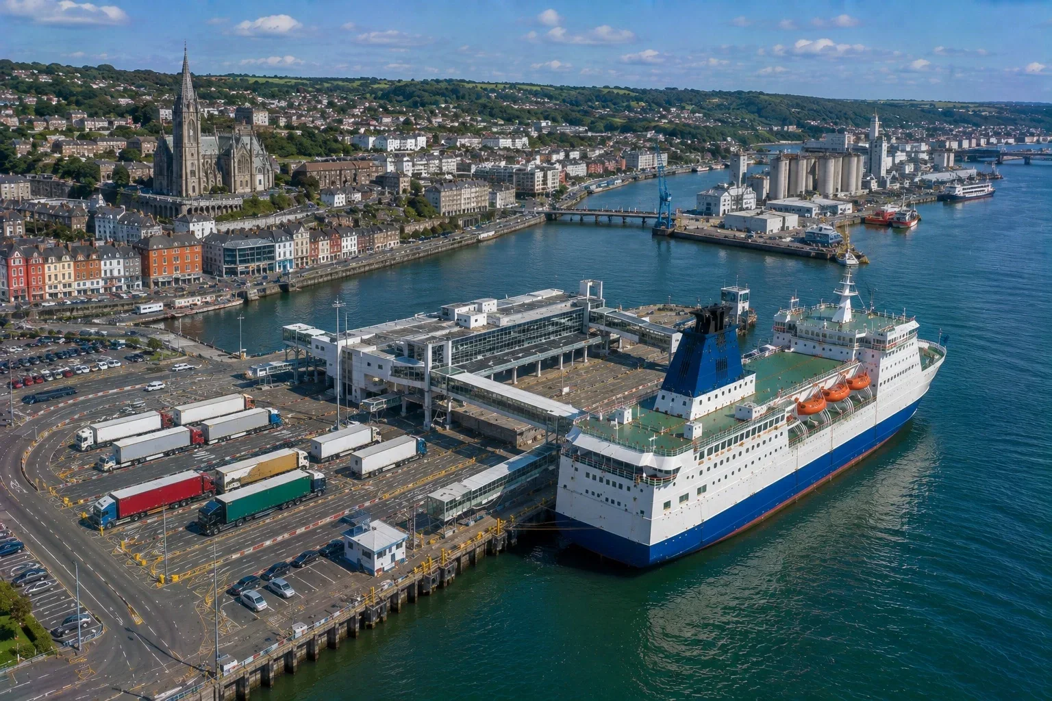 Cork Ferry Port and ferry terminal area