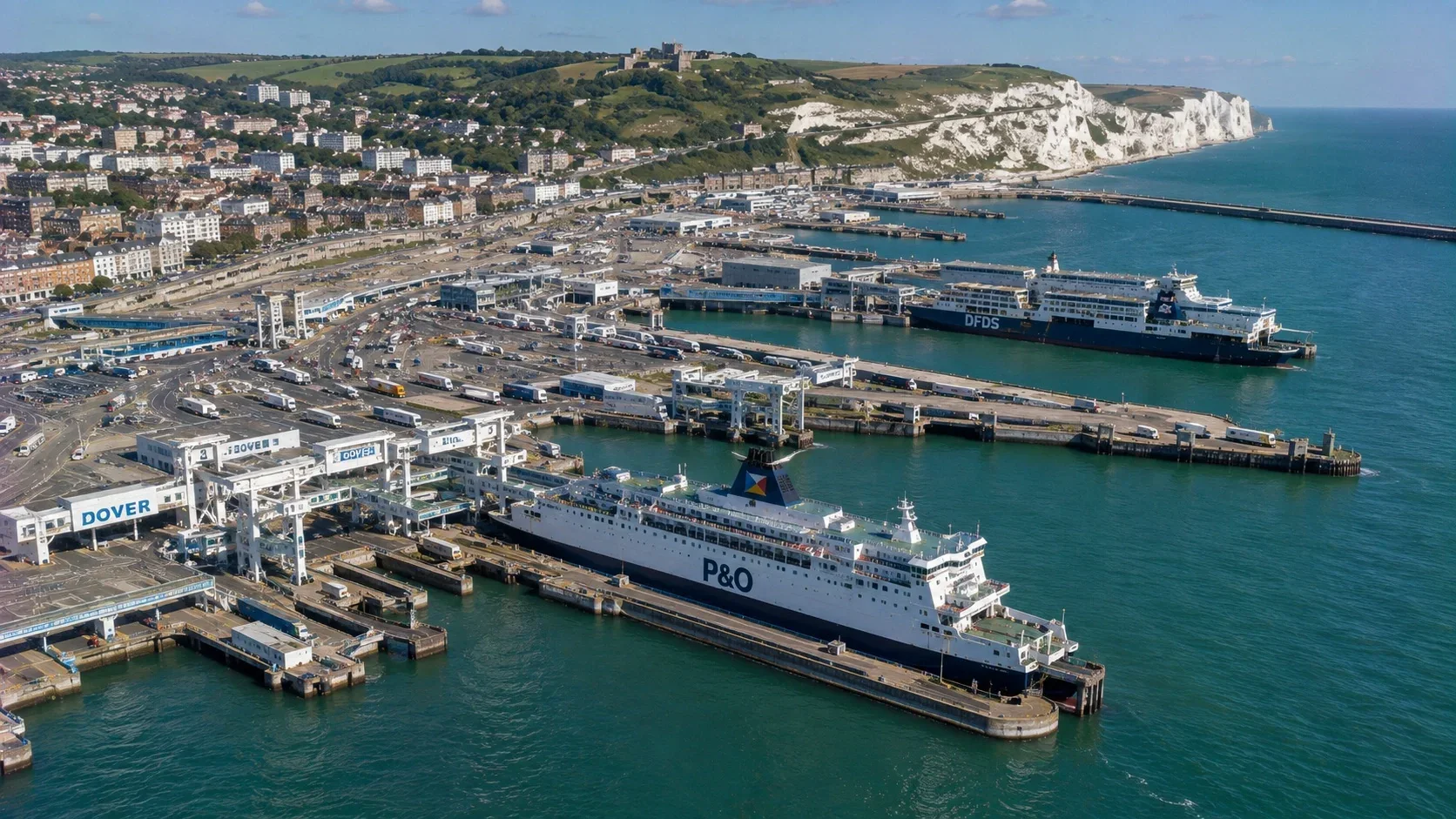 Dover harbour and cross-Channel ferry port