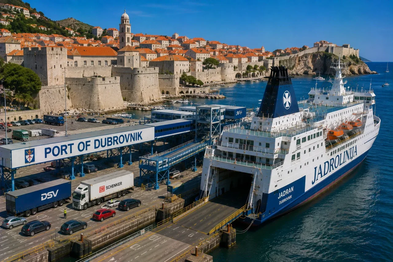 Gruž passenger ferry harbour in Dubrovnik, Croatia