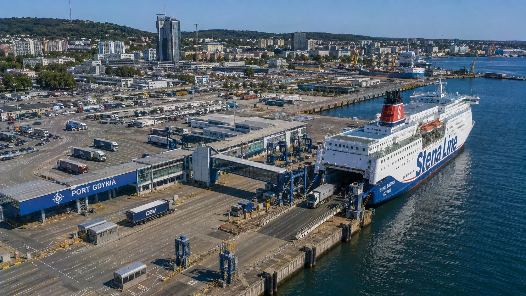 Stena Line ferry at the passenger terminal in Gdynia, Poland