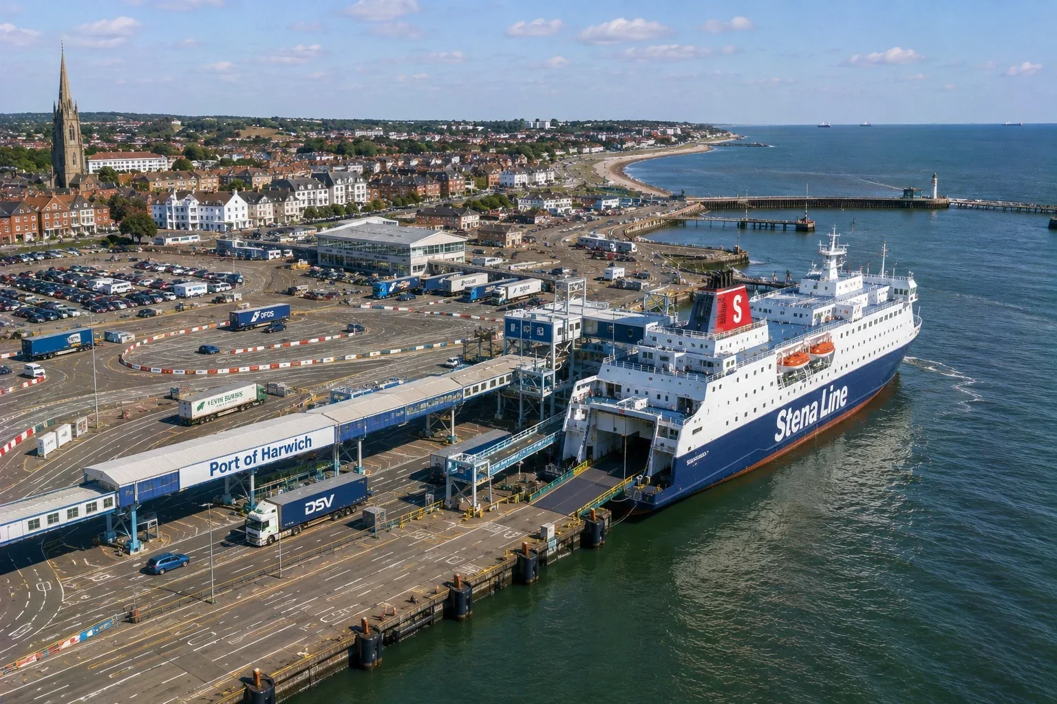 Stena Line ferry at Harwich International ferry terminal