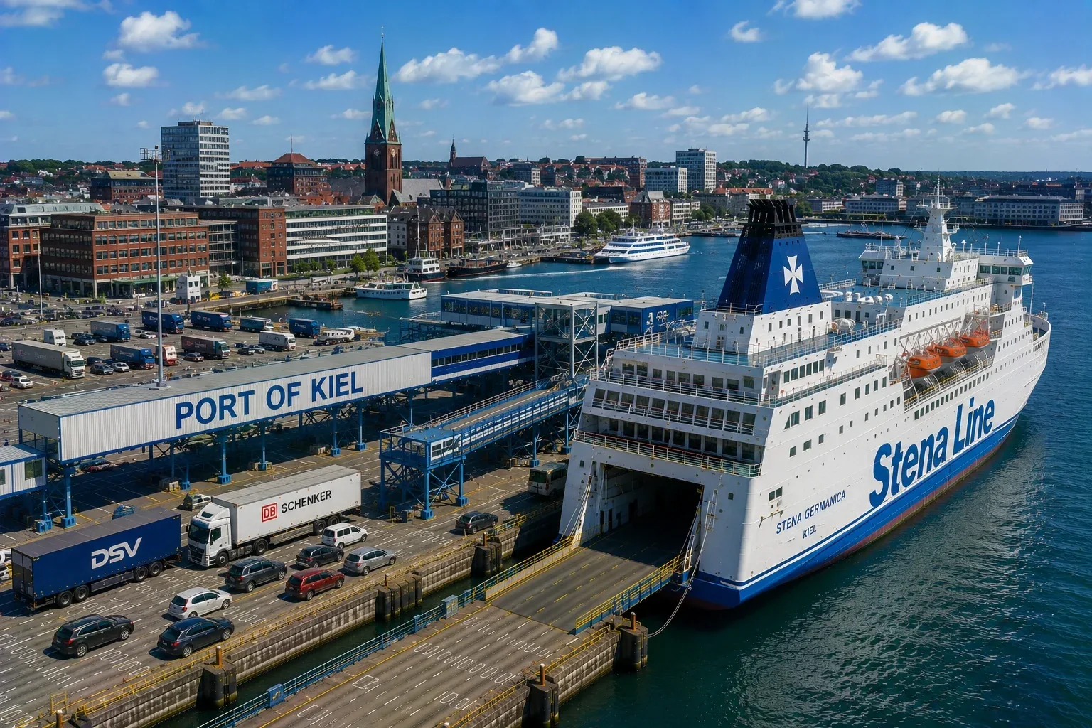 Stena Line ferry at the Port of Kiel in Germany