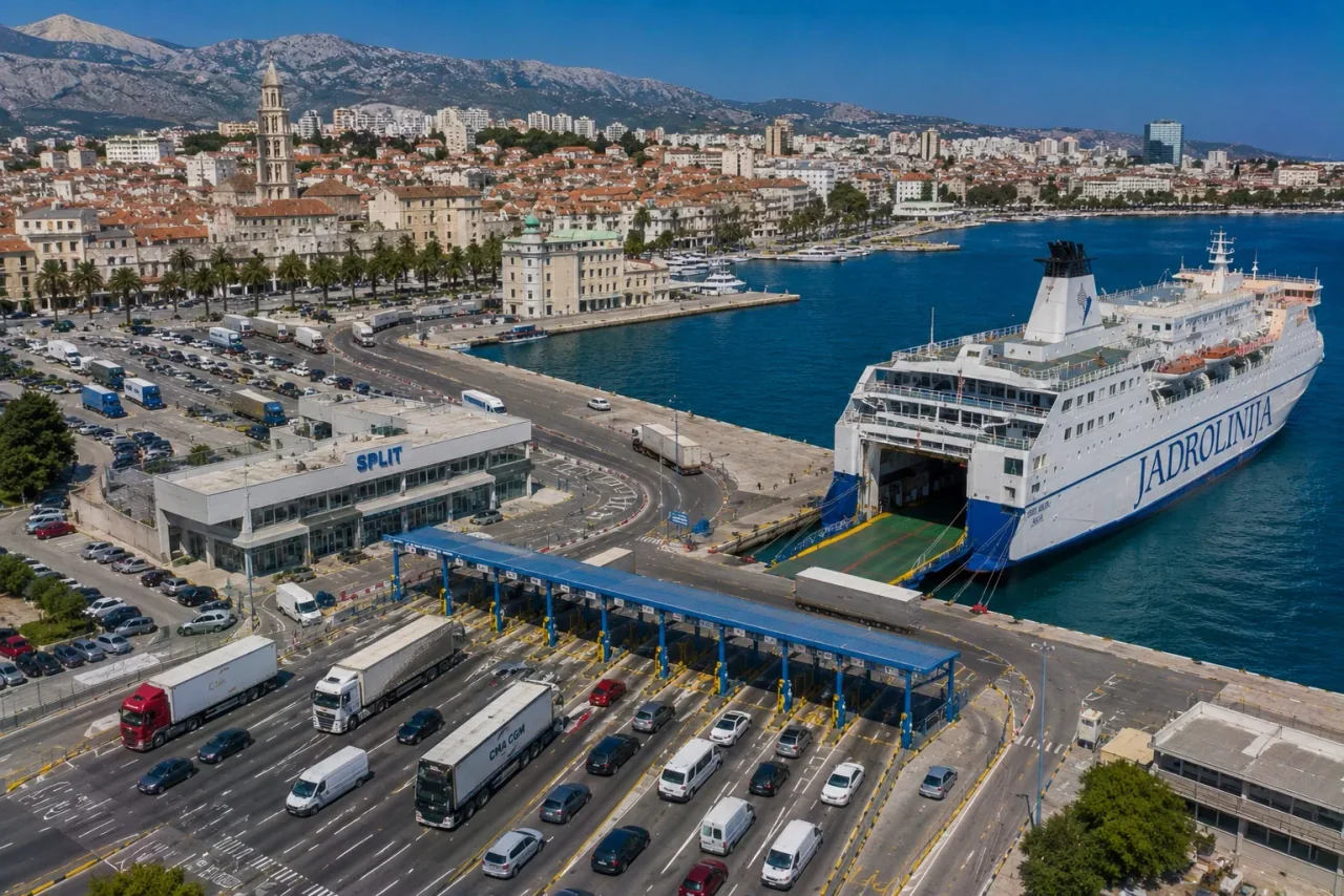 Split ferry port