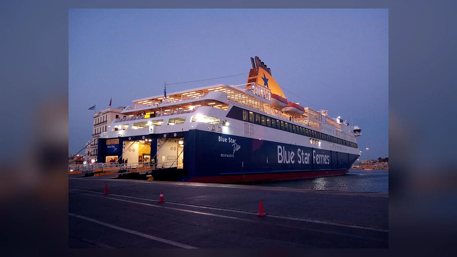 Blue Star Ferries ship serving Piraeus to Amorgos