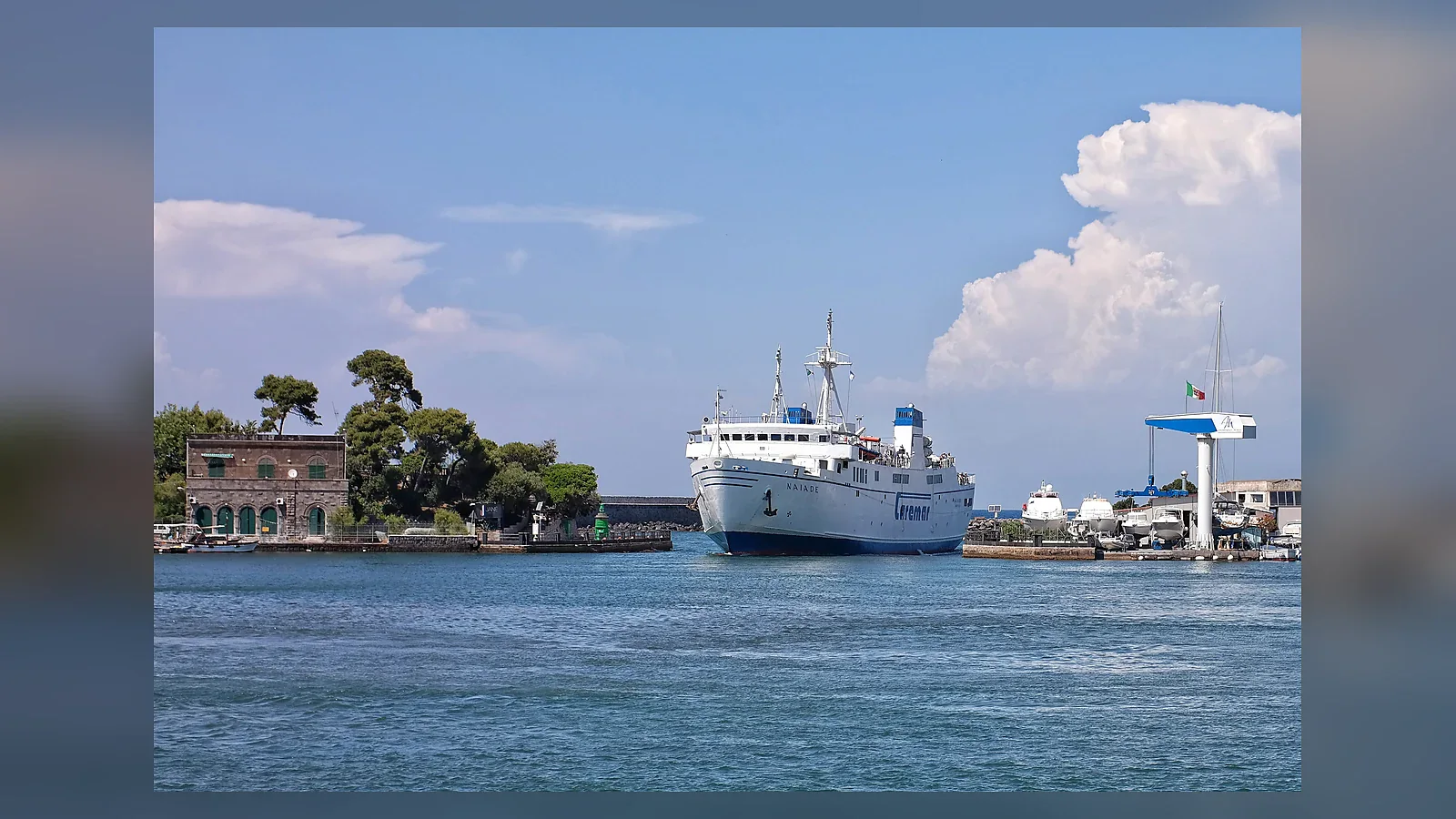Caremar ferry serving the islands of the Gulf of Naples