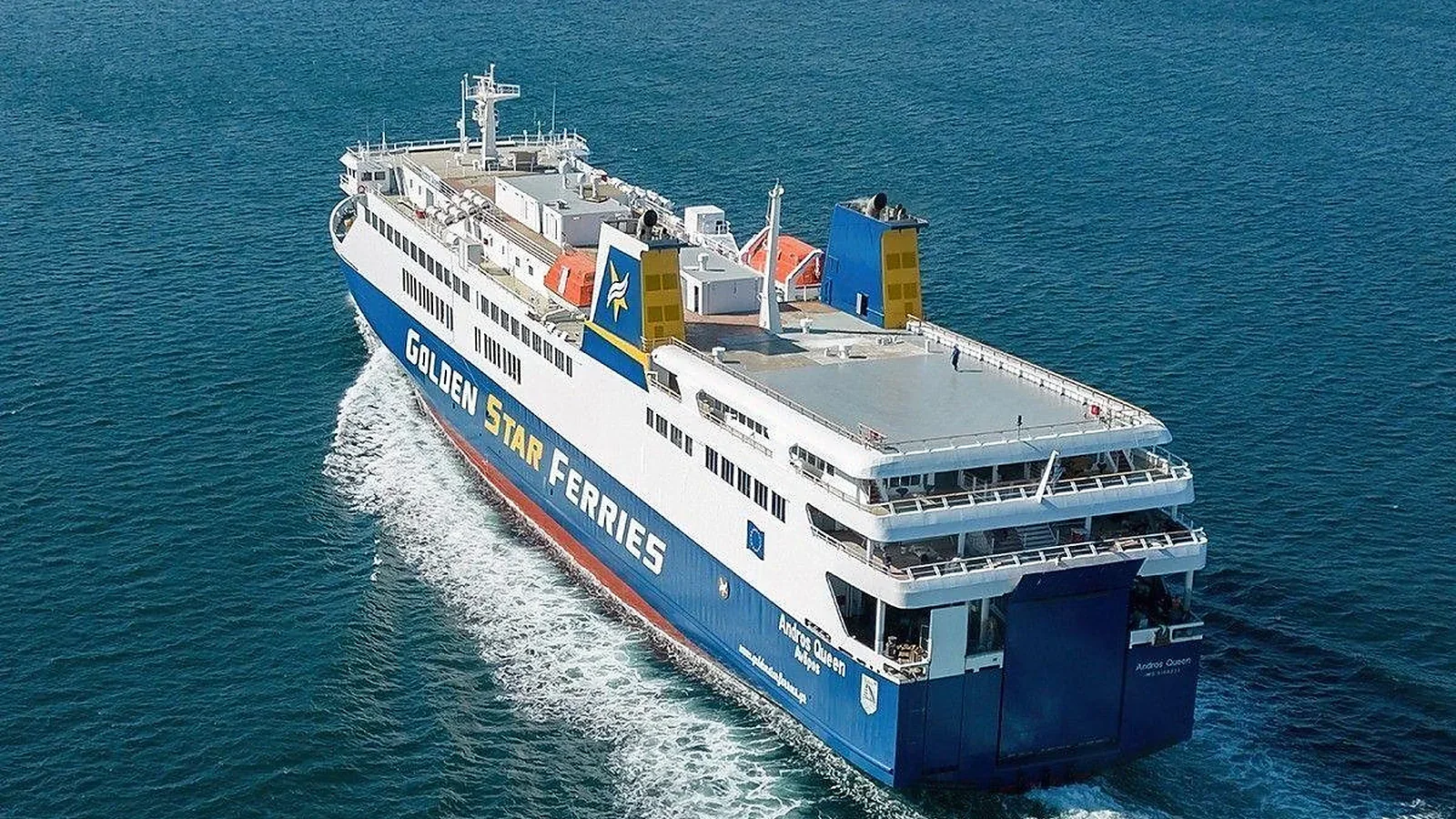 Golden Star Ferries ship serving Andros to Mykonos