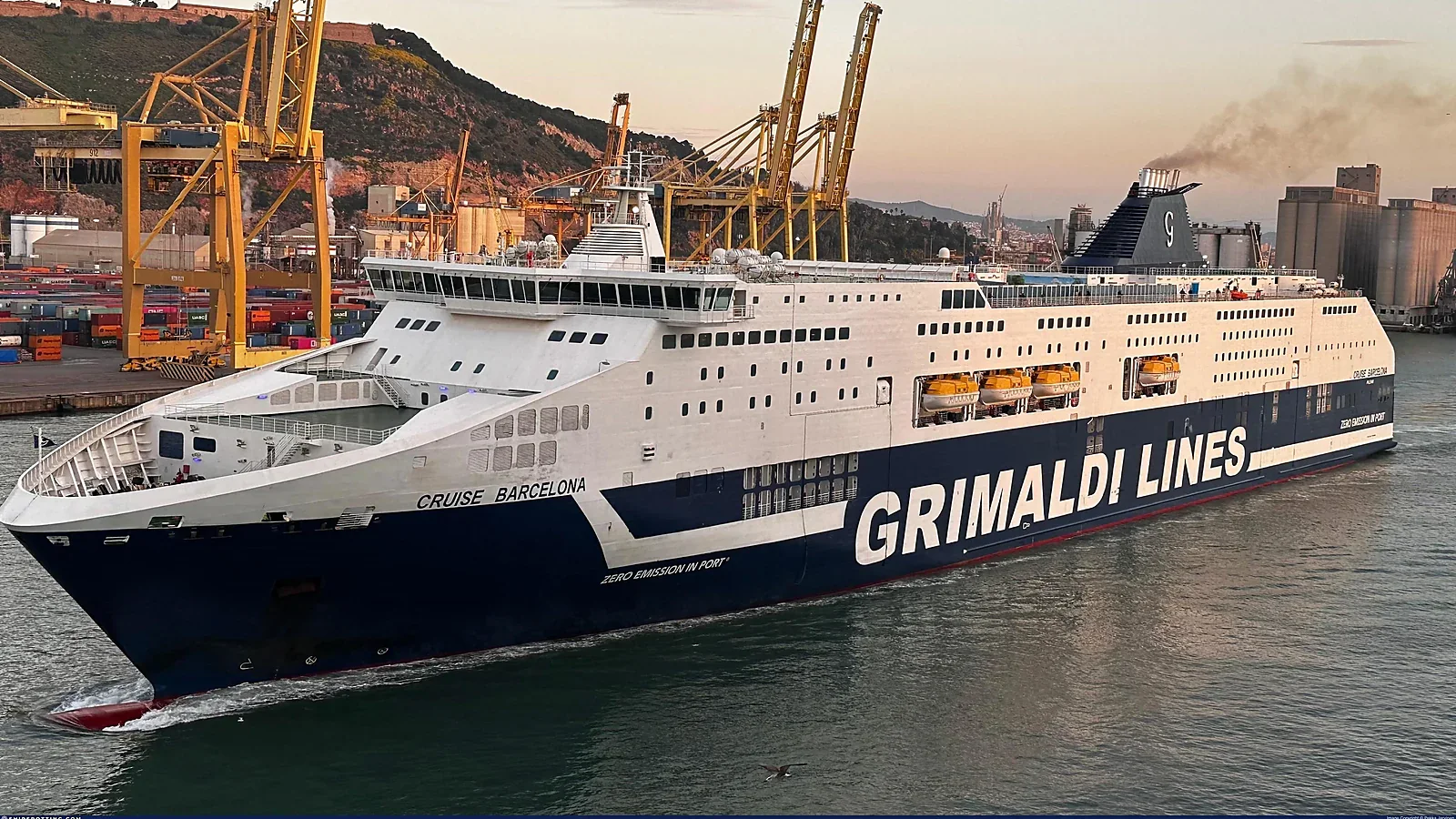 Grimaldi Lines ferry serving Civitavecchia to Barcelona