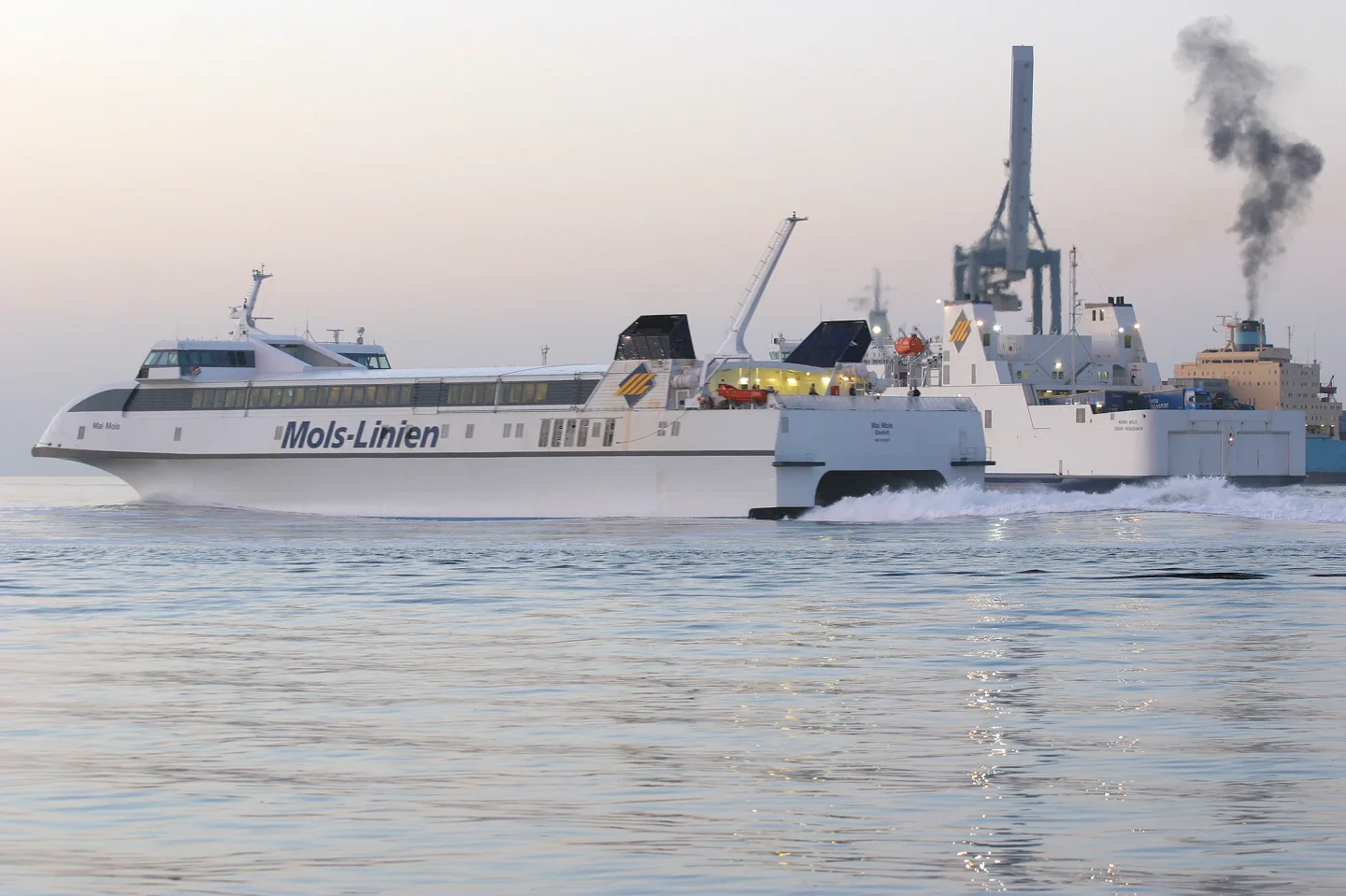 Molslinjen-branded passenger and vehicle ferry