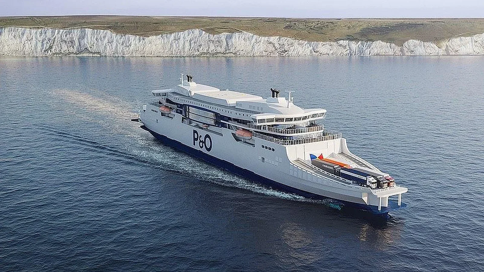 P&O Ferries passenger and vehicle ferry at sea