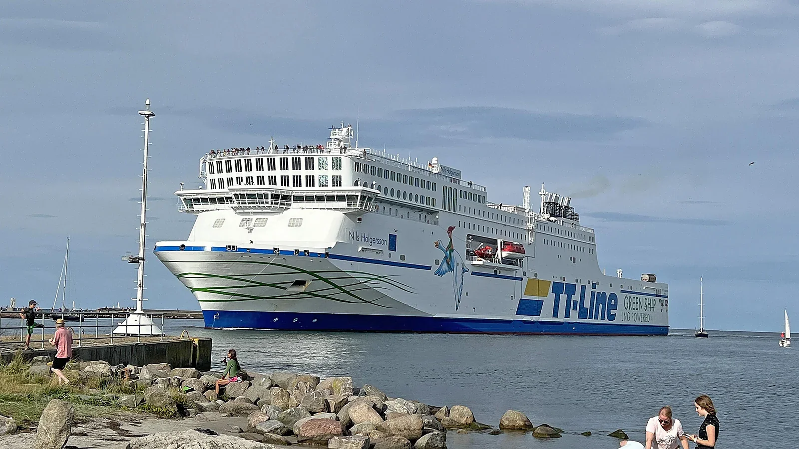 TT-Line passenger and vehicle ferry on the Baltic Sea
