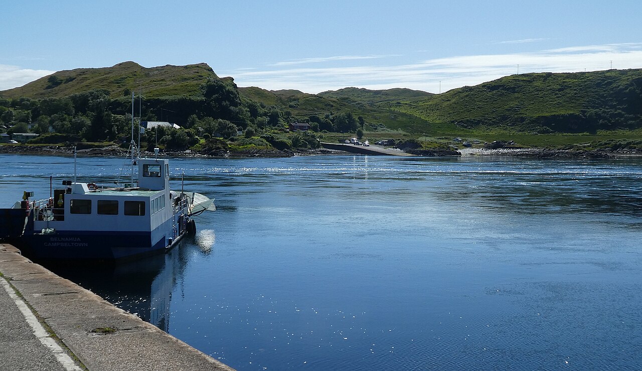 Luing from Cuan, Seil across Cuan Sound - waiting ferry