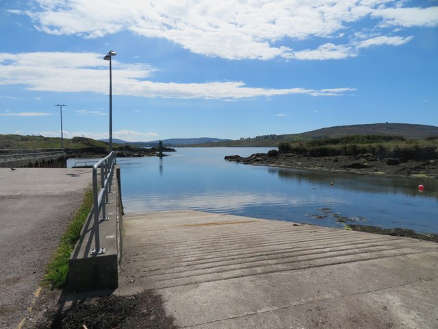 Pontoon ferry slipway on the Cork mainland, looking towards Bere Island