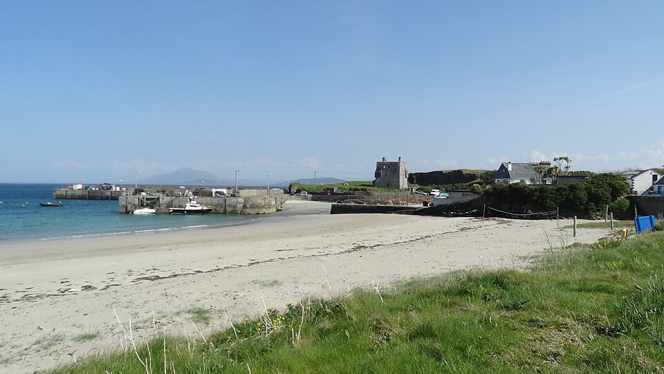 Beach and harbour on Clare Island, County Mayo