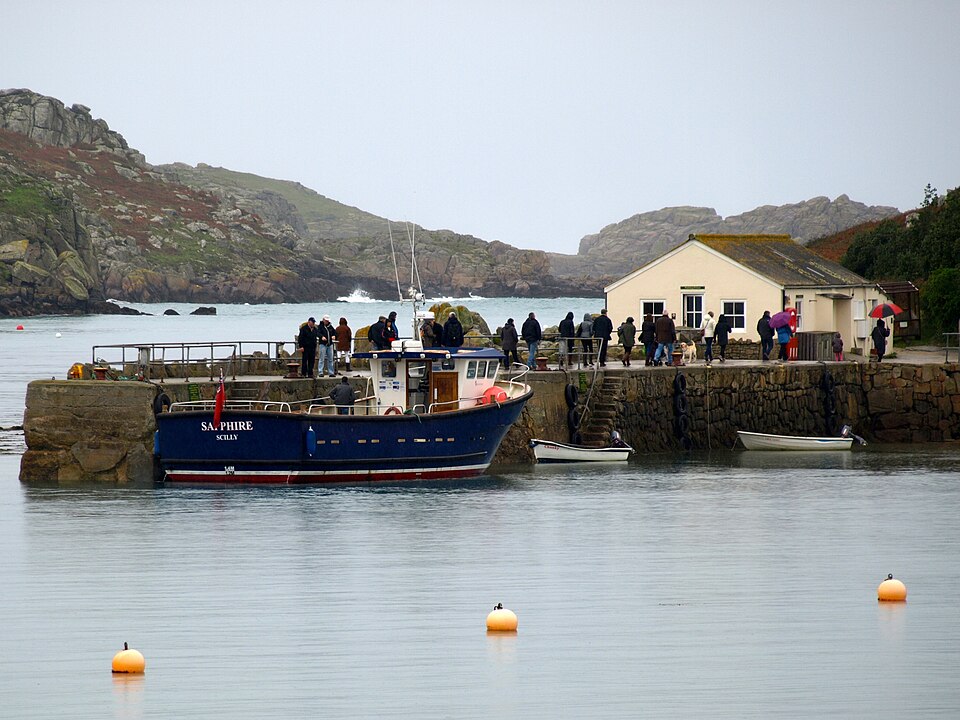 Sapphire, a St Mary’s Boatmen’s Association boat, at New Grimsby