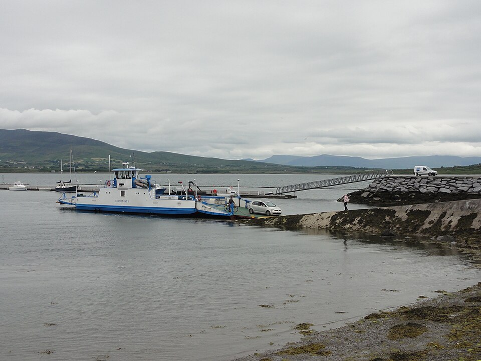 Valentia Island car ferry at the mainland slipway