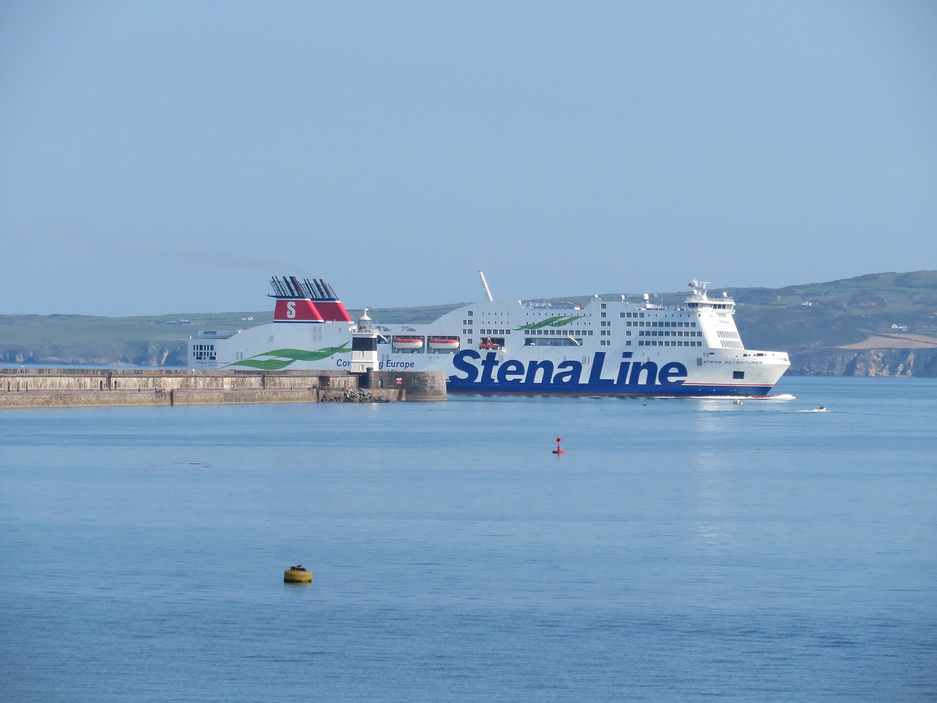 Stena Adventurer entering Holyhead harbour